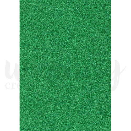 Uniquely Creative - A4 Glitter Cardstock - Green