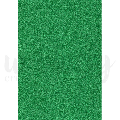Uniquely Creative - A4 Glitter Cardstock - Green