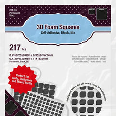 3D Foam Squares Variety Pack - Black