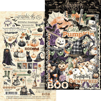 Graphic 45 - BOOtiful Greetings Package