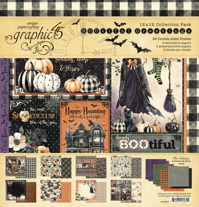 Graphic 45 - BOOtiful Greetings Package
