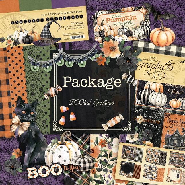 Graphic 45 - BOOtiful Greetings Package