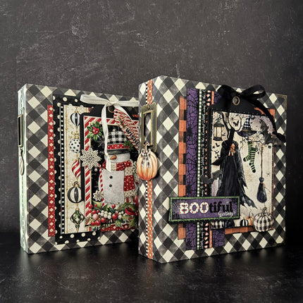 Graphic 45 - Check Binder Album with Interactive Pages — Black