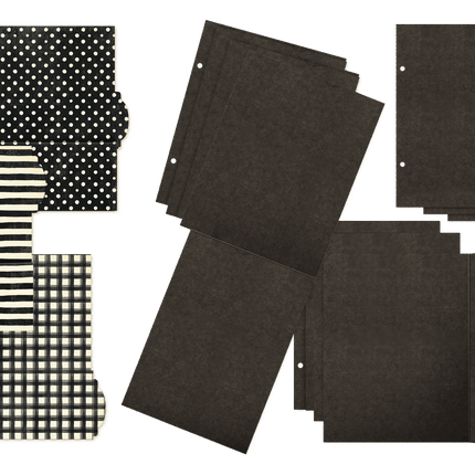 Graphic 45 - Check Binder Album with Interactive Pages — Black