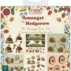 Craft Consortium - Amongst The Hedgerow - 3D Decoupage 8"X8" Pad 18/Pkg