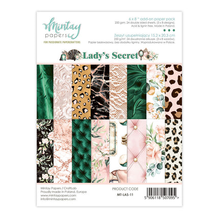 Mintay - Lady's Secret - 6x8 Add On Paper Pack