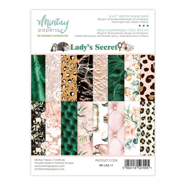 Mintay - Lady's Secret - 6x8 Add On Paper Pack