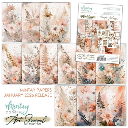 Mintay - 6 x 8 Art Journal Paper Pad - Tender Feelings