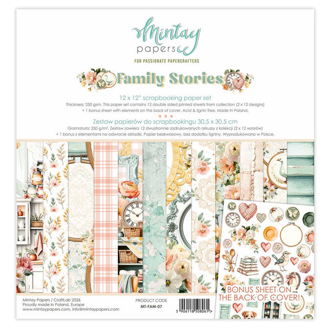 Mintay - Family Stories - 12x12 Paper Set
