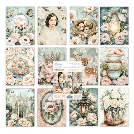 Mintay - 6 x 8 Art Journal Paper Pad - Peony Silence