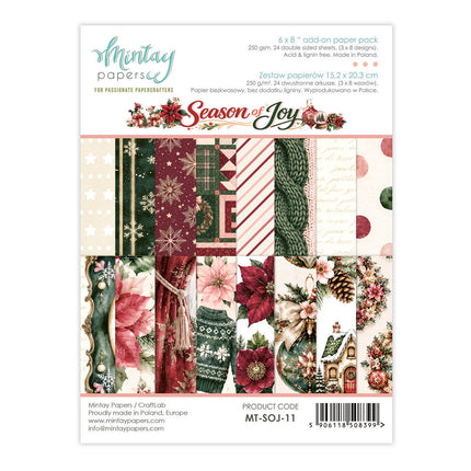 Mintay - Season of Joy - 6x8 Add On Paper Pack