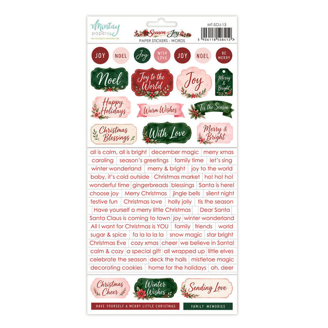 Mintay - Season of Joy - Stickers - Words