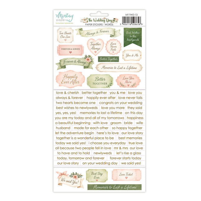 Mintay - The Wedding Day - Stickers - Words