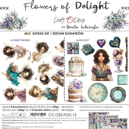 Craft O'Clock - Flowers of Delight - Extras Set 3 Mixed