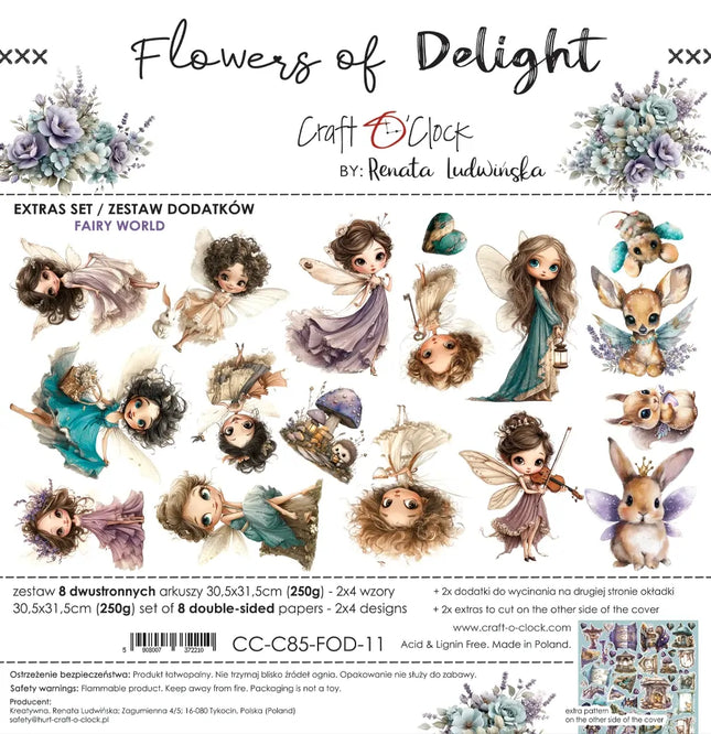 Craft O'Clock - Flowers of Delight - Extras Set 3 Mixed