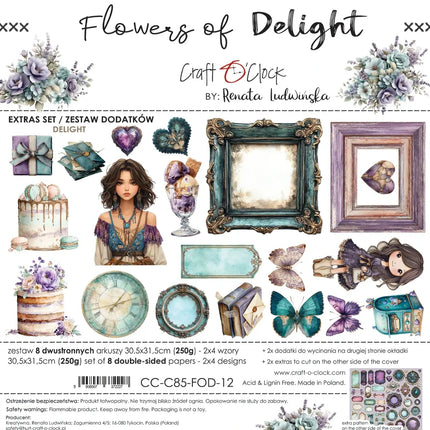 Craft O'Clock - Flowers of Delight - Extras Set 3 Mixed