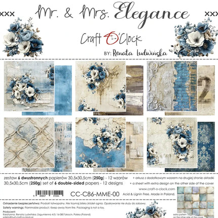 Craft O'Clock - Mr & Mrs Elegance - 12x12 Collection Pack