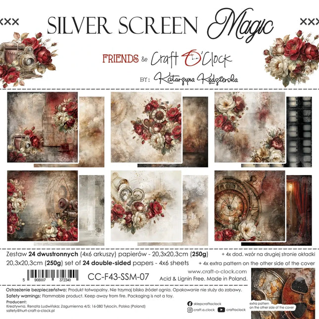 Craft O'Clock - Silver Screen - 8x8 MIXED Collection Pack