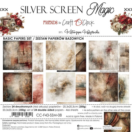 Craft O'Clock - Silver Screen - 8x8 MIXED Collection Pack