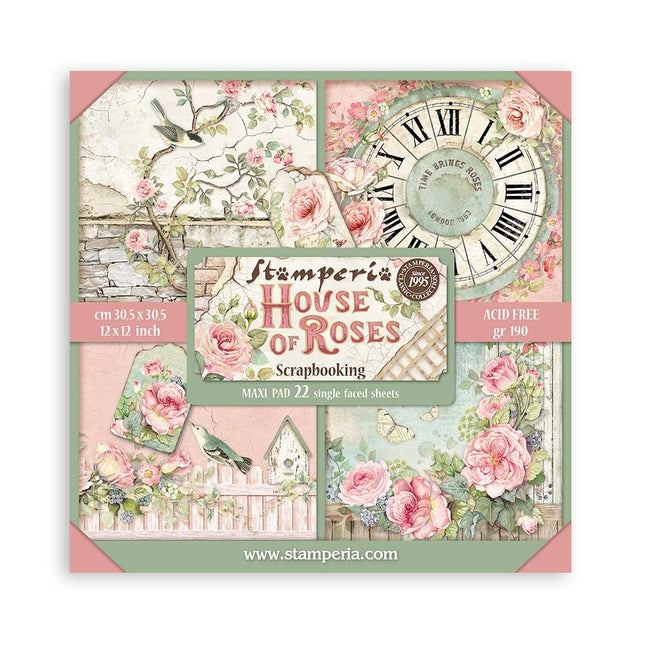 Stamperia - House of Roses Maxi - 12x12 Paper Pad