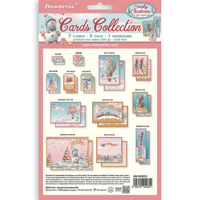 Stamperia - Candy Christmas - Cards Collection