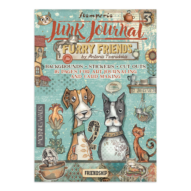 Stamperia - Furry Friends - Junk journal stickers, cut-outs, backgrounds