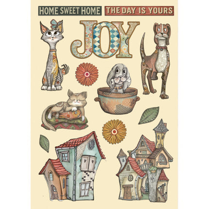 Stamperia - Furry Friends - A5 Wooden Shapes