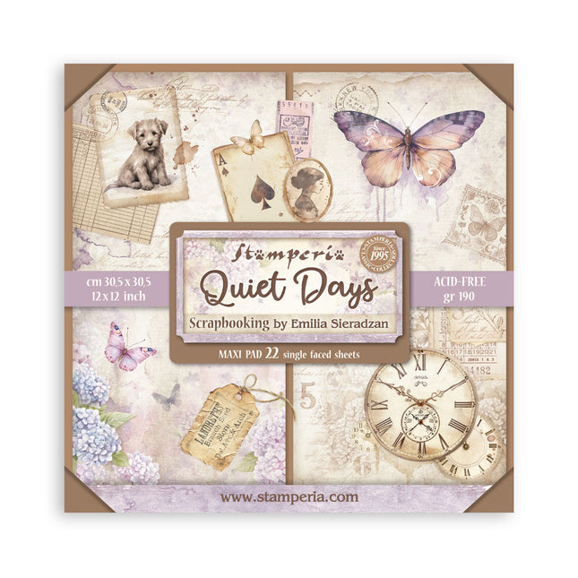 Stamperia - Quiet Days - Maxi 12x12 Paper Pad