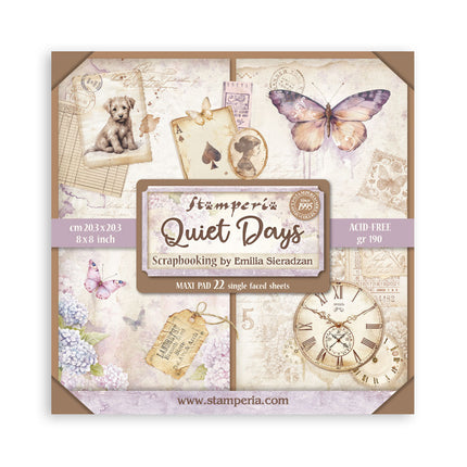 Stamperia - Quiet Days - Maxi 8x8 Paper Pad