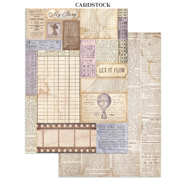 Stamperia - Quiet Days - Junk journal stickers, cut-outs, backgrounds
