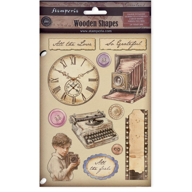 Stamperia - Quiet Days - A5 Wooden Shapes