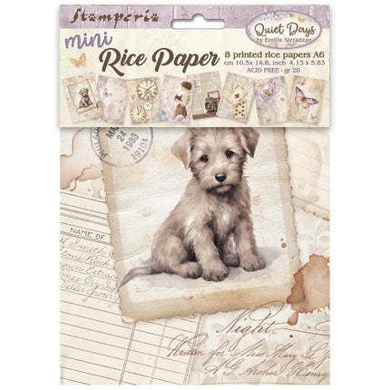 Stamperia - Quiet Days - Mini Rice paper A6 8 sheets