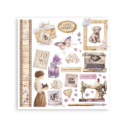 Stamperia - Quiet Days - Rub-On Kit - 6/Pkg