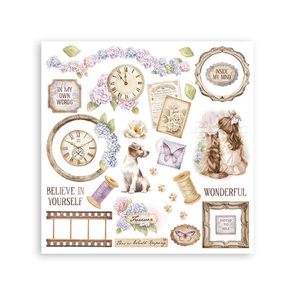 Stamperia - Quiet Days - Rub-On Kit - 6/Pkg