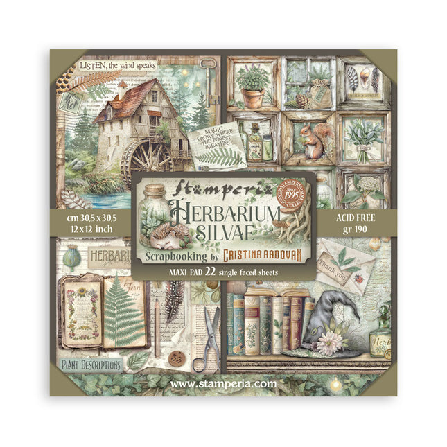 Stamperia - Herbarium Silvae - Maxi 12x12 Paper Pad