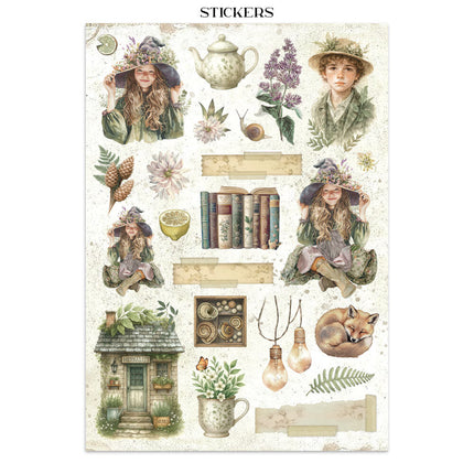 Stamperia - Herbarium Silvae - Junk journal stickers, cut-outs, backgrounds