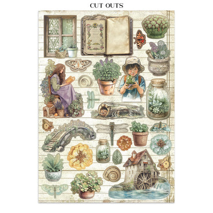 Stamperia - Herbarium Silvae - Junk journal stickers, cut-outs, backgrounds