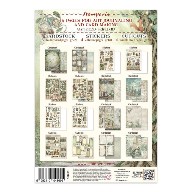 Stamperia - Herbarium Silvae - Junk journal stickers, cut-outs, backgrounds