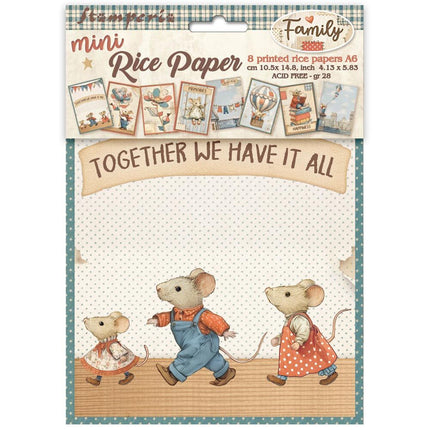 Stamperia - Family -Mini Rice paper A6 8 sheets