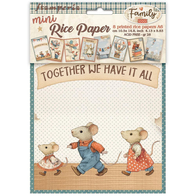 Stamperia - Family -Mini Rice paper A6 8 sheets
