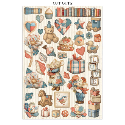 Stamperia - Family - Junk journal stickers, cut-outs, backgrounds
