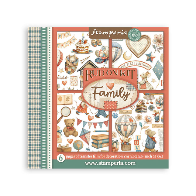 Stamperia - Family - Rub-On Kit - 6/Pkg