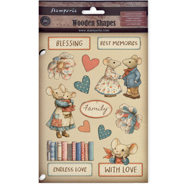 Stamperia - Family - A5 Wooden Shapes