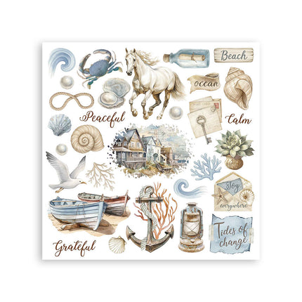 Stamperia - Silent Sea - Rub-On Kit - 6/Pkg