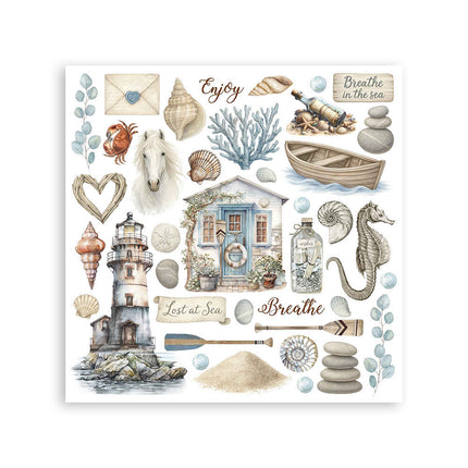 Stamperia - Silent Sea - Rub-On Kit - 6/Pkg