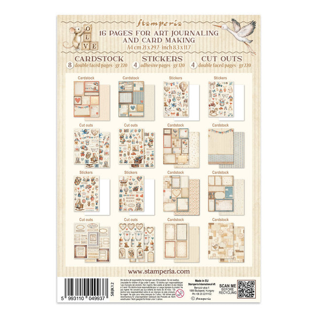 Stamperia - Baby - Junk journal stickers, cut-outs, backgrounds