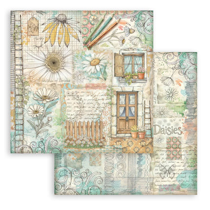 Stamperia - Daisy Art - 8x8 Paper Pad