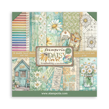 Stamperia - Daisy Art - 8x8 Paper Pad