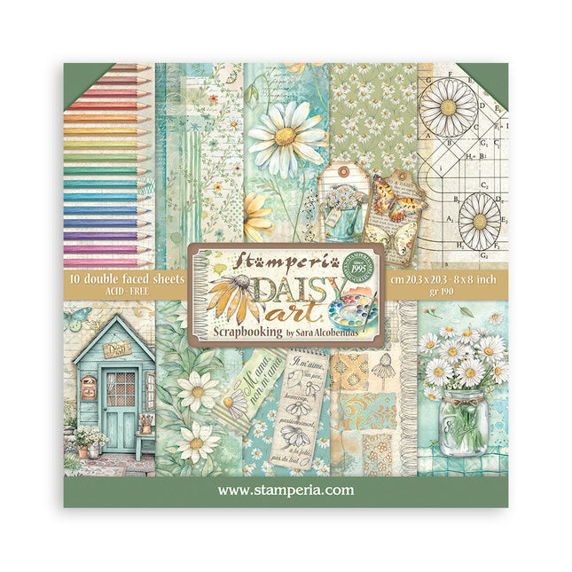 Stamperia - Daisy Art - 8x8 Paper Pad