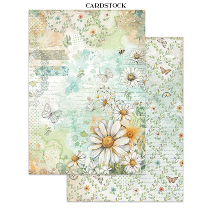 Stamperia - Daisy Art - Junk journal stickers, cut-outs, backgrounds